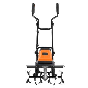 Corded Electric Tiller, 18 Inch Tilling Width Garden Rototiller, 15-Amp Motor Heavy-Duty Tilling Machine