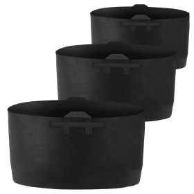 3 Pack Plant Grow Bags Potato Vegetable Planter Bags Breathable Planting Fabric Pots 3Gallons (Color: Black, size: 15 Gallon)